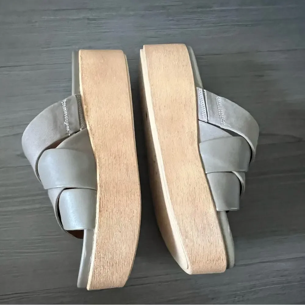Lucky Brand Dikona Strappy Platform Wedge Sandal 11M